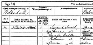 1871 Census, Jonah, Catharine, Aaron Walker