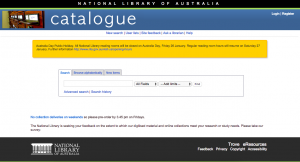 The National Library of Australia Catalogue