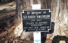 MATHESON Robert Hilton WW1 Memorial Kings Park, Perth, Western Australia