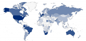 Brand Surname Distribution Worldwide