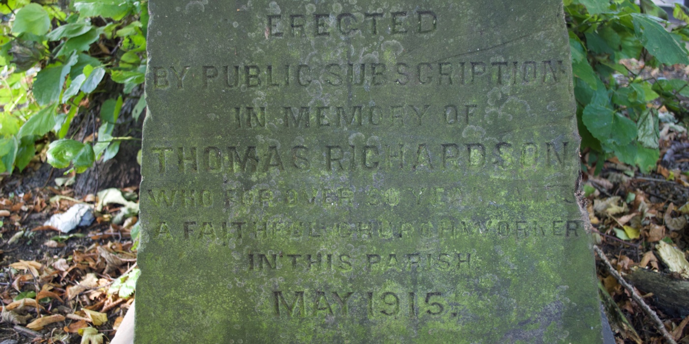 Thomas Richardson Plinth Holy Trinity Church Short Heath Willenhall